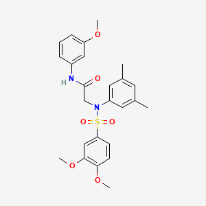 molecular formula C25H28N2O6S B5809951 N~2~-[(3,4-dimethoxyphenyl)sulfonyl]-N~2~-(3,5-dimethylphenyl)-N~1~-(3-methoxyphenyl)glycinamide 