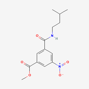 molecular formula C14H18N2O5 B5809959 methyl 3-{[(3-methylbutyl)amino]carbonyl}-5-nitrobenzoate 