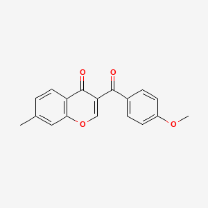 molecular formula C18H14O4 B5809961 3-(4-methoxybenzoyl)-7-methyl-4H-chromen-4-one 