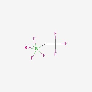 molecular formula C2H2BF6K B580997 Potassium 2,2,2-trifluoroethane-2-trifluoroborate CAS No. 1510778-85-4