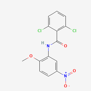 molecular formula C14H10Cl2N2O4 B5809974 2,6-dichloro-N-(2-methoxy-5-nitrophenyl)benzamide 