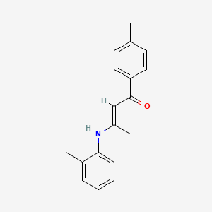 molecular formula C18H19NO B5809982 1-(4-methylphenyl)-3-[(2-methylphenyl)amino]-2-buten-1-one 