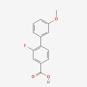 molecular formula C14H11FO3 B580999 3-Fluoro-4-(3-methoxyphenyl)benzoic acid CAS No. 1261924-36-0