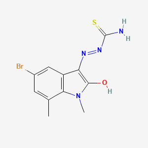 molecular formula C11H11BrN4OS B5809996 5-bromo-1,7-dimethyl-1H-indole-2,3-dione 3-thiosemicarbazone 