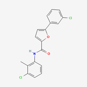 molecular formula C18H13Cl2NO2 B5810002 N-(3-chloro-2-methylphenyl)-5-(3-chlorophenyl)-2-furamide 