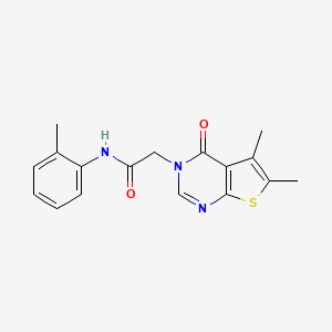 molecular formula C17H17N3O2S B5810007 2-(5,6-dimethyl-4-oxothieno[2,3-d]pyrimidin-3(4H)-yl)-N-(2-methylphenyl)acetamide 