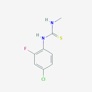 molecular formula C8H8ClFN2S B5810008 N-(4-chloro-2-fluorophenyl)-N'-methylthiourea 