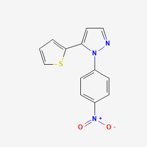 B581001 1-(4-nitrophenyl)-5-(thiophen-2-yl)-1H-pyrazole CAS No. 1269292-53-6