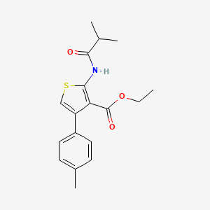 molecular formula C18H21NO3S B5810014 ethyl 2-(isobutyrylamino)-4-(4-methylphenyl)-3-thiophenecarboxylate 
