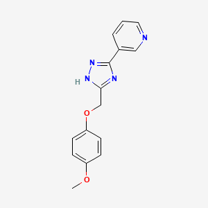 molecular formula C15H14N4O2 B5810019 3-{3-[(4-methoxyphenoxy)methyl]-1H-1,2,4-triazol-5-yl}pyridine 