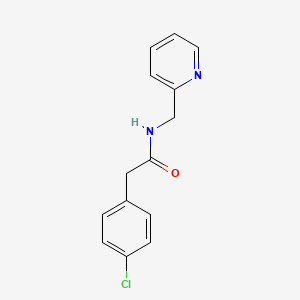 molecular formula C14H13ClN2O B5810027 2-(4-chlorophenyl)-N-(2-pyridinylmethyl)acetamide 
