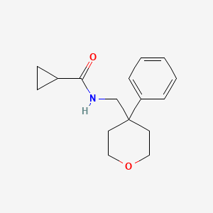 N-[(4-phenyltetrahydro-2H-pyran-4-yl)methyl]cyclopropanecarboxamide