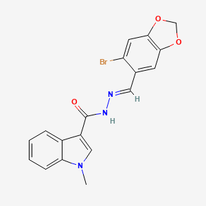 N'-[(6-bromo-1,3-benzodioxol-5-yl)methylene]-1-methyl-1H-indole-3-carbohydrazide