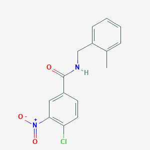 molecular formula C15H13ClN2O3 B5810060 4-chloro-N-(2-methylbenzyl)-3-nitrobenzamide 