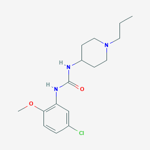 molecular formula C16H24ClN3O2 B5810061 N-(5-chloro-2-methoxyphenyl)-N'-(1-propyl-4-piperidinyl)urea 