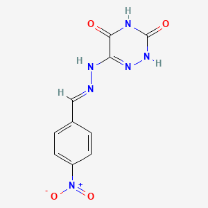 4-nitrobenzaldehyde (3,5-dioxo-2,3,4,5-tetrahydro-1,2,4-triazin-6-yl)hydrazone