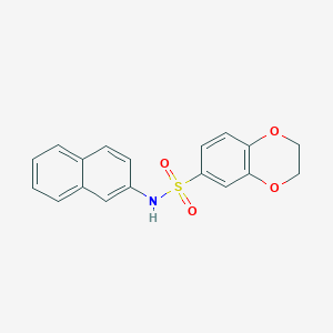 molecular formula C18H15NO4S B5810082 N-2-naphthyl-2,3-dihydro-1,4-benzodioxine-6-sulfonamide 