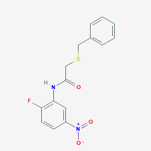 2-(benzylthio)-N-(2-fluoro-5-nitrophenyl)acetamide
