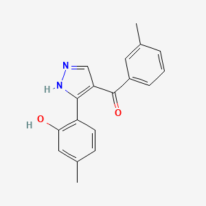 molecular formula C18H16N2O2 B5810125 [3-(2-hydroxy-4-methylphenyl)-1H-pyrazol-4-yl](3-methylphenyl)methanone 