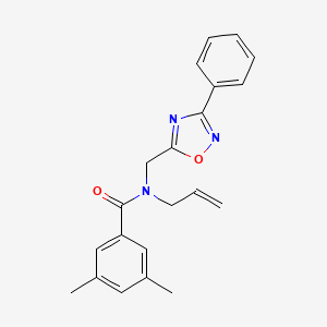 molecular formula C21H21N3O2 B5810135 N-allyl-3,5-dimethyl-N-[(3-phenyl-1,2,4-oxadiazol-5-yl)methyl]benzamide 