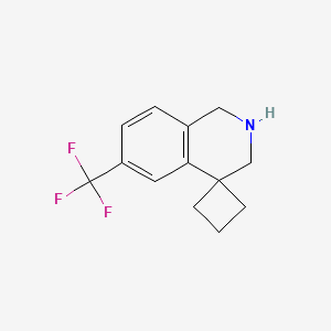 molecular formula C13H14F3N B581014 6-(trifluoromethyl)spiro[2,3-dihydro-1H-isoquinoline-4,1'-cyclobutane] CAS No. 1314779-29-7