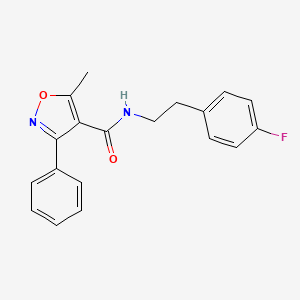 molecular formula C19H17FN2O2 B5810146 N-[2-(4-fluorophenyl)ethyl]-5-methyl-3-phenyl-4-isoxazolecarboxamide 