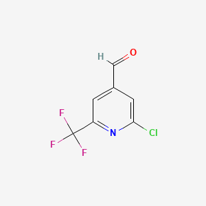 molecular formula C7H3ClF3NO B581015 2-氯-6-(三氟甲基)异烟醛 CAS No. 1060807-47-7