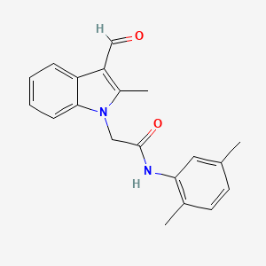 N-(2,5-dimethylphenyl)-2-(3-formyl-2-methyl-1H-indol-1-yl)acetamide
