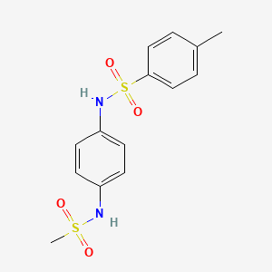 molecular formula C14H16N2O4S2 B5810159 N-(4-METHANESULFONAMIDOPHENYL)-4-METHYLBENZENE-1-SULFONAMIDE CAS No. 98187-63-4