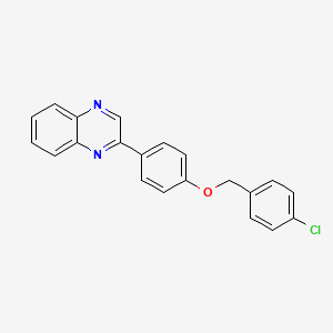 molecular formula C21H15ClN2O B5810168 2-{4-[(4-chlorobenzyl)oxy]phenyl}quinoxaline 