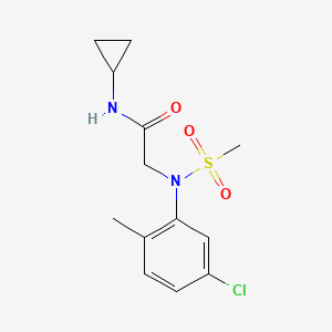 molecular formula C13H17ClN2O3S B5810170 N~2~-(5-chloro-2-methylphenyl)-N~1~-cyclopropyl-N~2~-(methylsulfonyl)glycinamide 