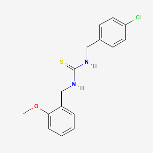 molecular formula C16H17ClN2OS B5810176 N-(4-chlorobenzyl)-N'-(2-methoxybenzyl)thiourea 