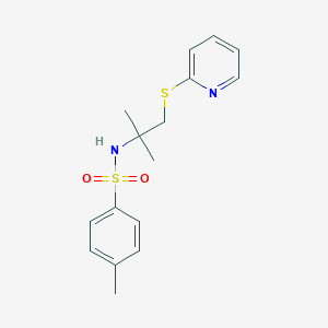 molecular formula C16H20N2O2S2 B5810183 N-[1,1-dimethyl-2-(2-pyridinylthio)ethyl]-4-methylbenzenesulfonamide 