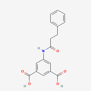 molecular formula C17H15NO5 B5810191 5-[(3-phenylpropanoyl)amino]isophthalic acid 