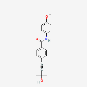molecular formula C20H21NO3 B5810202 N-(4-ethoxyphenyl)-4-(3-hydroxy-3-methyl-1-butyn-1-yl)benzamide 