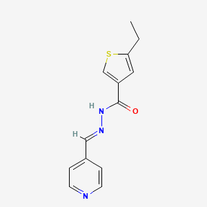 molecular formula C13H13N3OS B5810212 5-ethyl-N'-(4-pyridinylmethylene)-3-thiophenecarbohydrazide 