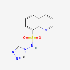 molecular formula C11H9N5O2S B5810217 N-4H-1,2,4-triazol-4-yl-8-quinolinesulfonamide 