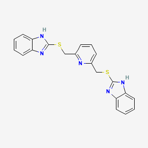 molecular formula C21H17N5S2 B5810221 2,2'-[2,6-pyridinediylbis(methylenethio)]bis-1H-benzimidazole 