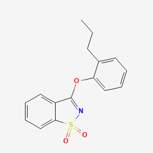 molecular formula C16H15NO3S B5810237 3-(2-propylphenoxy)-1,2-benzisothiazole 1,1-dioxide 