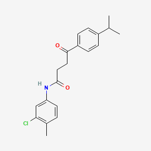 molecular formula C20H22ClNO2 B5810241 N-(3-chloro-4-methylphenyl)-4-(4-isopropylphenyl)-4-oxobutanamide 
