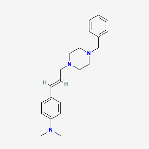 molecular formula C22H29N3 B5810274 4-[3-(4-benzyl-1-piperazinyl)-1-propen-1-yl]-N,N-dimethylaniline 