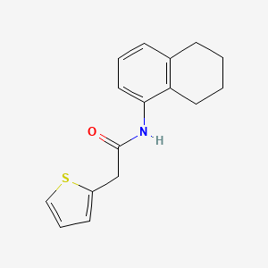 molecular formula C16H17NOS B5810284 N-(5,6,7,8-tetrahydro-1-naphthalenyl)-2-(2-thienyl)acetamide 
