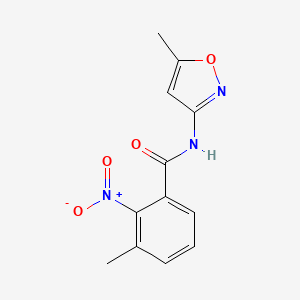 molecular formula C12H11N3O4 B5810295 3-methyl-N-(5-methyl-3-isoxazolyl)-2-nitrobenzamide 