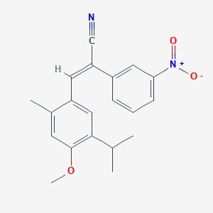 molecular formula C20H20N2O3 B5810306 3-(5-isopropyl-4-methoxy-2-methylphenyl)-2-(3-nitrophenyl)acrylonitrile 