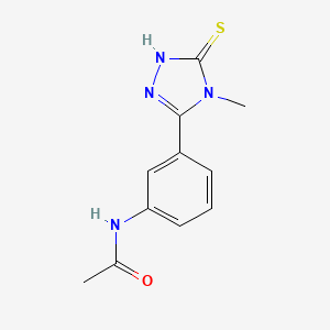N-[3-(4-methyl-5-thioxo-4,5-dihydro-1H-1,2,4-triazol-3-yl)phenyl]acetamide