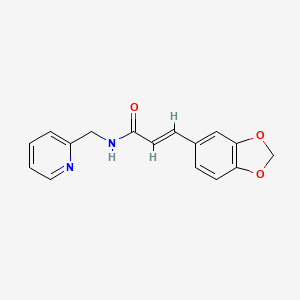 3-(1,3-benzodioxol-5-yl)-N-(2-pyridinylmethyl)acrylamide