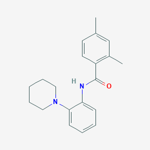molecular formula C20H24N2O B5810329 2,4-dimethyl-N-[2-(1-piperidinyl)phenyl]benzamide 