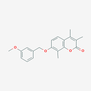 molecular formula C20H20O4 B5810336 7-[(3-methoxybenzyl)oxy]-3,4,8-trimethyl-2H-chromen-2-one 