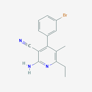 2-amino-4-(3-bromophenyl)-6-ethyl-5-methylnicotinonitrile