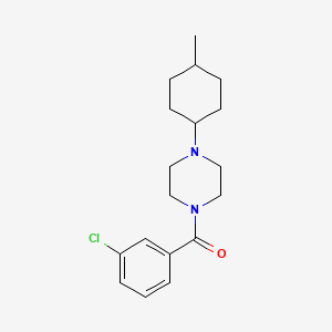 molecular formula C18H25ClN2O B5810350 1-(3-chlorobenzoyl)-4-(4-methylcyclohexyl)piperazine 